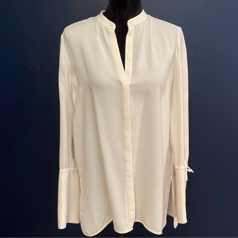 Lafayette 148 Silk Blouse - Size L (RealReal Tags still attached) Excellent Cond